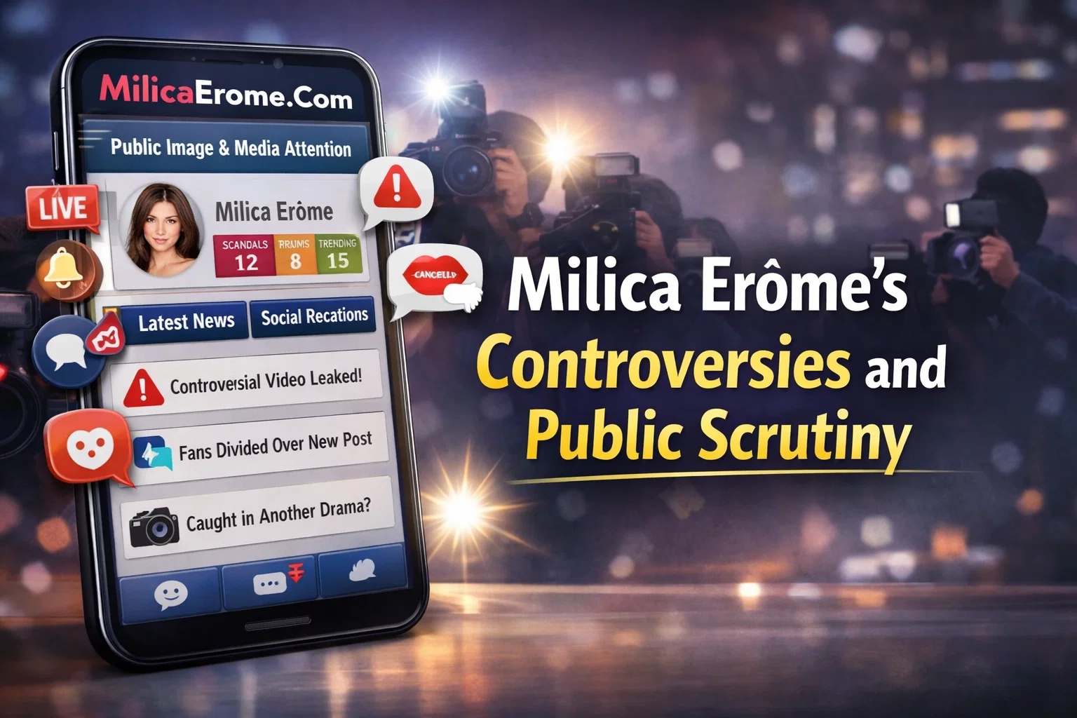 Milica Erôme’s Controversies and Public Scrutiny